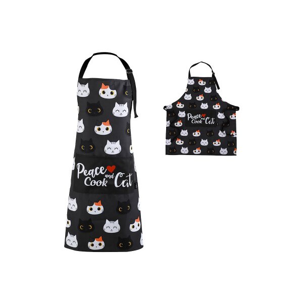 I-TOTAL Kochsch&uuml;rze 68x78cm XL2558 Cats