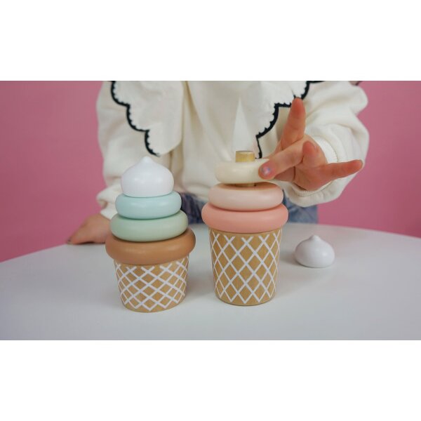 JABADABADO Stapelspiel 13x11cm C2566 Ice Cream 10-teilig