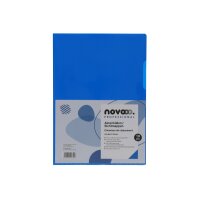 NOVOOO Pro Sichtmappen 140my A4 400197666 blau glatt 10...