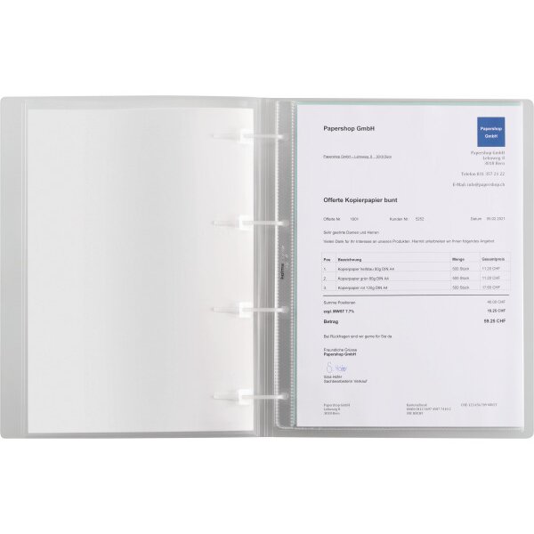 KOLMA Schnellhefter Vario A4 XL 11.009.00 transp.,KolmaFlex 40 Taschen