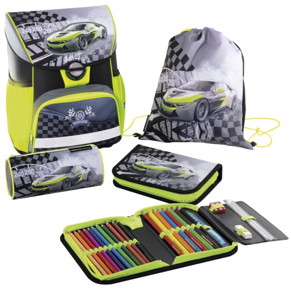 EBERHARD FABER Kit cartable EFAlino Race Car, 4 pièces