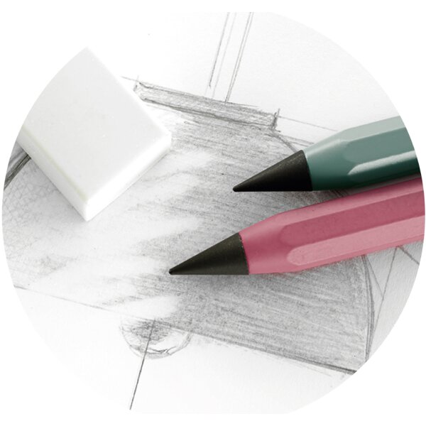 APLI Crayon de papier éternel Infinity, rose
