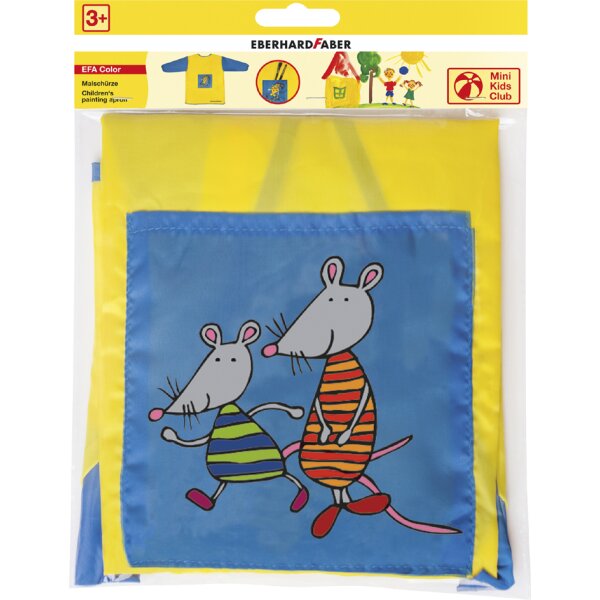 EBERHARD FABER Tablier de peinture Mini Kids, jaune/bleu