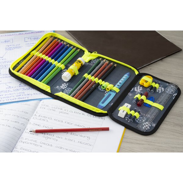 EBERHARD FABER Étui scolaire Race Car, 32 pièces