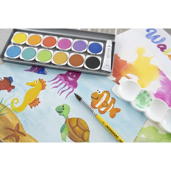 EBERHARD FABER Boîte de peinture WINNER, 24 couleurs