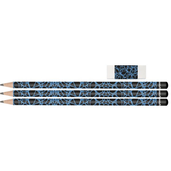 EBERHARD FABER Kit crayon de papier FLUO, HB, rose fluo