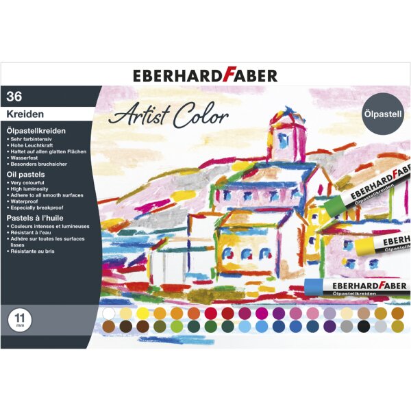 EBERHARD FABER Pastel à lhuile Artist Color, étui de 12