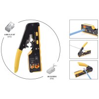 DIGITUS Multimodulares Crimpwerkzeug, Pass through