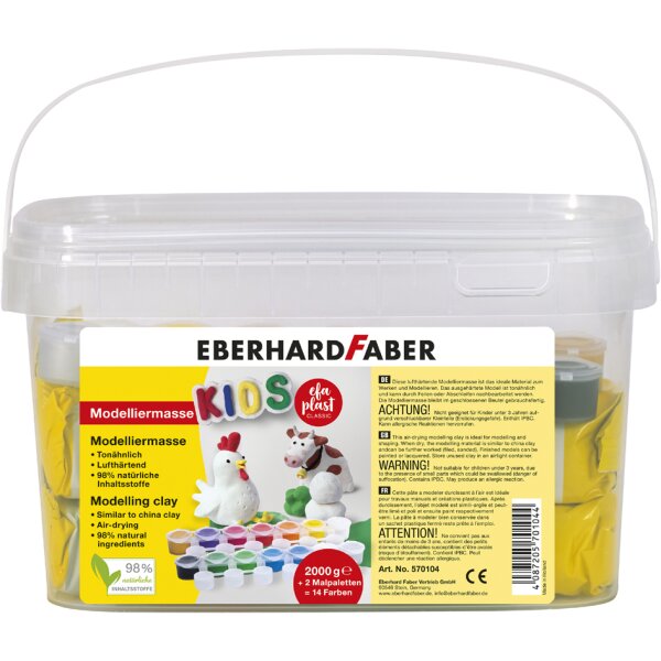 EBERHARD FABER Pâte à modeler EFA plast KIDS + peintures