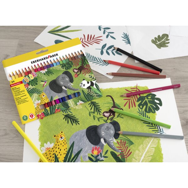 EBERHARD FABER Crayon de couleur COLORI Jumbo, &eacute;tui de 10
