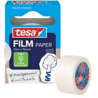tesa Film PAPER, transparent, 19 mm x 33 m