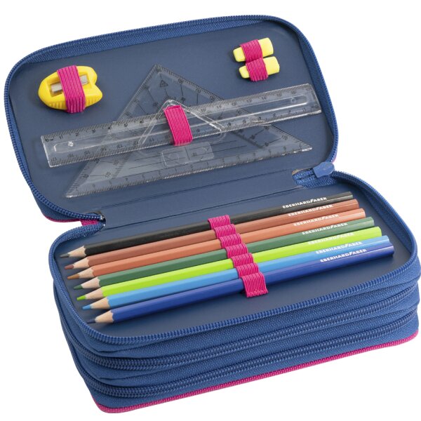 EBERHARD FABER Étui scolaire triple rabat Papillon