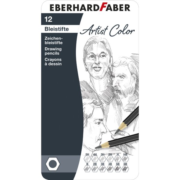 EBERHARD FABER Crayon de couleur Artist Color, étui de 12