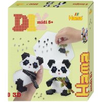Hama Perles à repasser midi 3D Panda, coffret cadeau