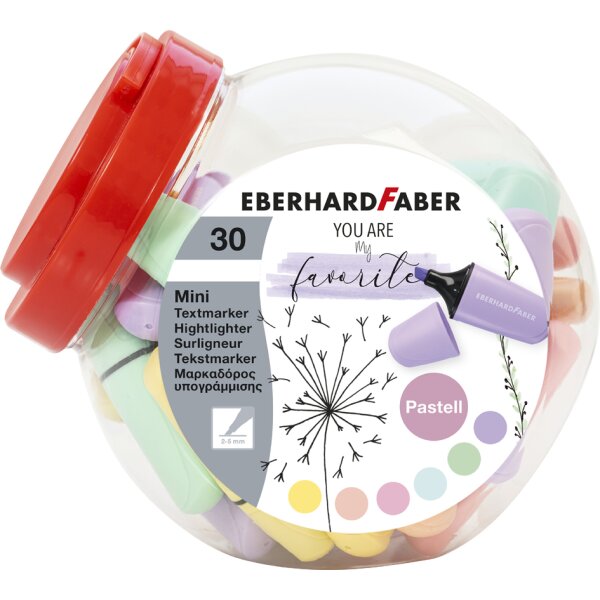 EBERHARD FABER Surligneur Mini Pastel, bonbonière de 30
