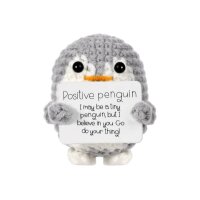 I AM CREATIVE Positive Penguin 10cm 219093 grau