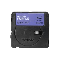 PTOUCH Ruban blanc/violet non laminé BTAG-F35...