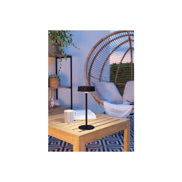 EGLO Lampe de table Simeri 75876 noir, solaire