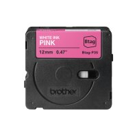 PTOUCH Ruban blanc/rose non laminé BTAG-P35...