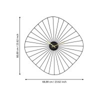 EGLO Horloge murale 60x60cm 425516 noir/or, Matsumoto