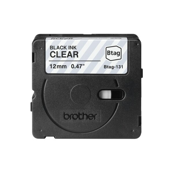PTOUCH Band schw/transp. n.laminiert BTAG-131 PT-N10/N20/N25BT 12 mm