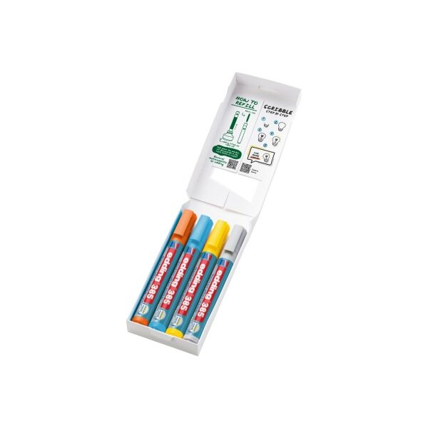 EDDING Flipchart Marker 385 1-5mm 4-385-4 Effektmarker 4 St&uuml;ck