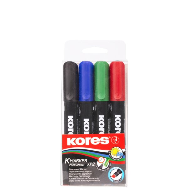 Kores Marqueur permanent K MARKER, pointe biseautée