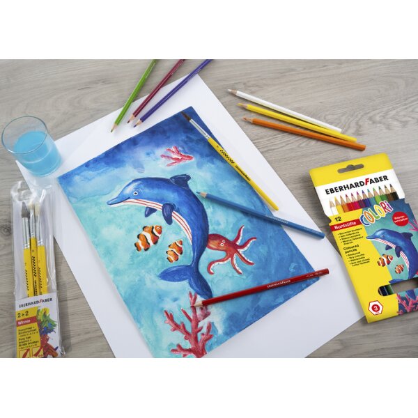 EBERHARD FABER Hexagonal-Buntstift COLORI, 12er Kartonetui