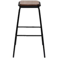 PAPERFLOW Chaise de bar OSLO, set de 2, structure noire