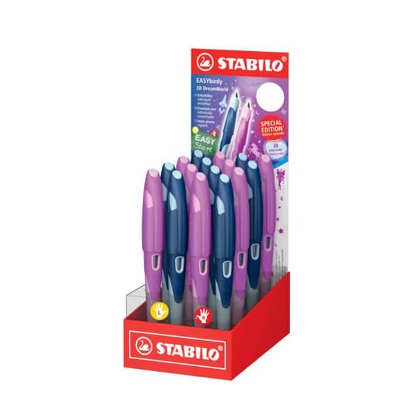 STABILO Stylo plume EASYbirdy 3D DreamWorld A, présentoir