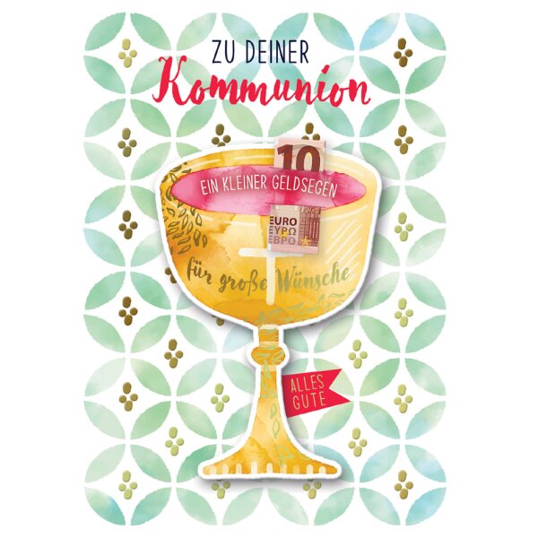 CACTUS Geldschein-Kommunionskarte Kelch