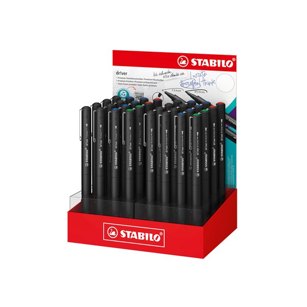 STABILO Feutre d&eacute;criture dr!ver, pr&eacute;sentoir de 32