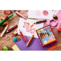 STABILO Crayon multi-talents woody 3 en 1, étui de 6 Tigre