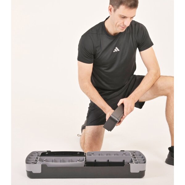 SCHILDKRÖT Stepper de fitness, bleu/gris