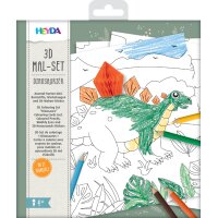 HEYDA 3D Mal-Set "Dinosaurier", 15-teilig