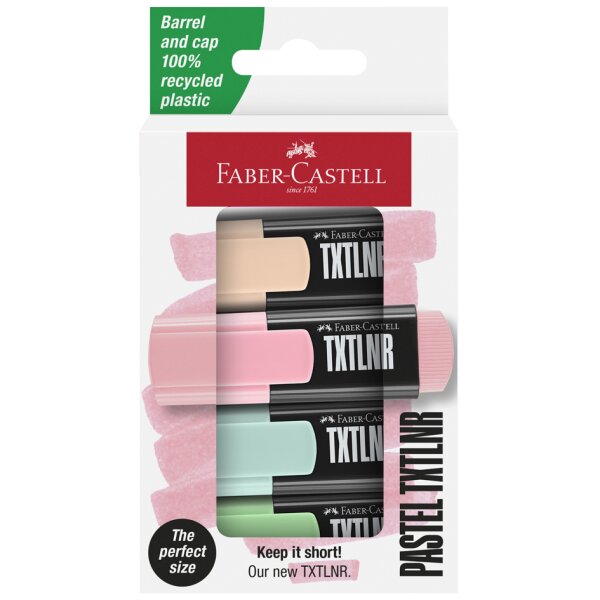 FABER-CASTELL Mini-surligneur TXTLNR Pastel, &eacute;tui de 8