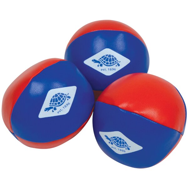 SCHILDKRÖT Balle de jonglage, set de 3, rouge/bleu