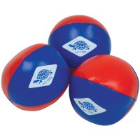 SCHILDKRÖT Balle de jonglage, set de 3, rouge/bleu