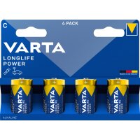 VARTA Pile alcaline Longlife Power, Baby (C), 4...
