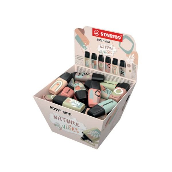 STABILO Surligneur BOSS MINI Naturevibes, présentoir de 50