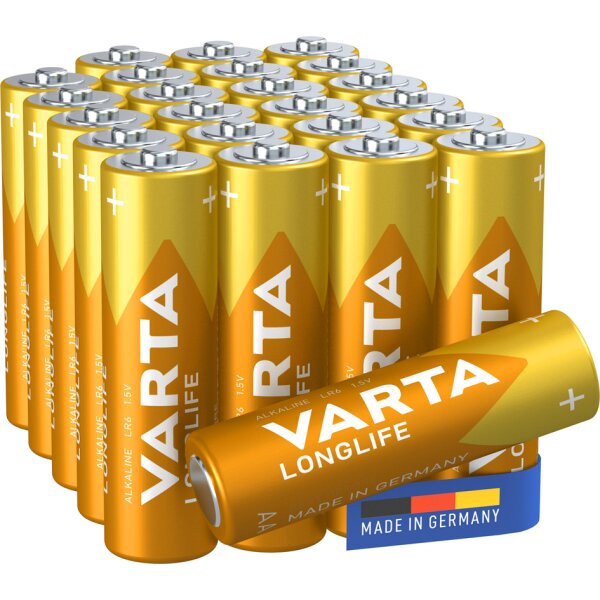 VARTA Pile alcaline Longlife, Mignon (AA), 12 pièces