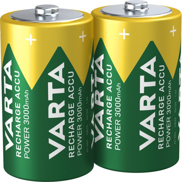 VARTA Pile RECHARGE ACCU Power, Mono (D), 3.000 mA