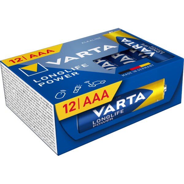 VARTA Pile alcaline Longlife Power, Micro (AAA), 24 pièces