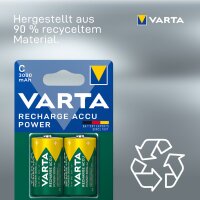 VARTA Pile RECHARGE ACCU Power, Baby (C), 3.000 mA