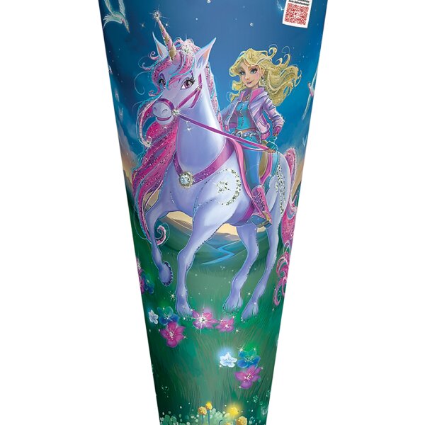 ROTH Motiv-Schultüte "Magische Einhornreiterin", 850 mm