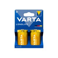 VARTA Pile alcaline Longlife, Mono (D), blister de 2