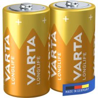 VARTA Pile alcaline Longlife, Mono (D), blister de 4
