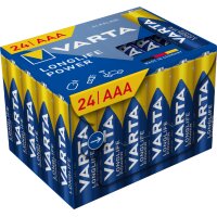 VARTA Pile alcaline Longlife Power, Micro (AAA), 12 pièces