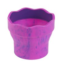 FABER-CASTELL Wasserbecher CLIC & GO, pink marmoriert