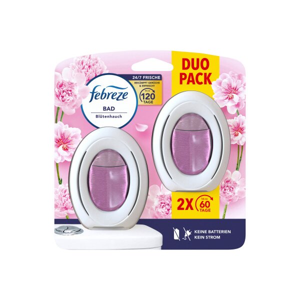 FEBREZE Bad Lufterfrischer 972113 Blütenhauch Duo 2x8ml